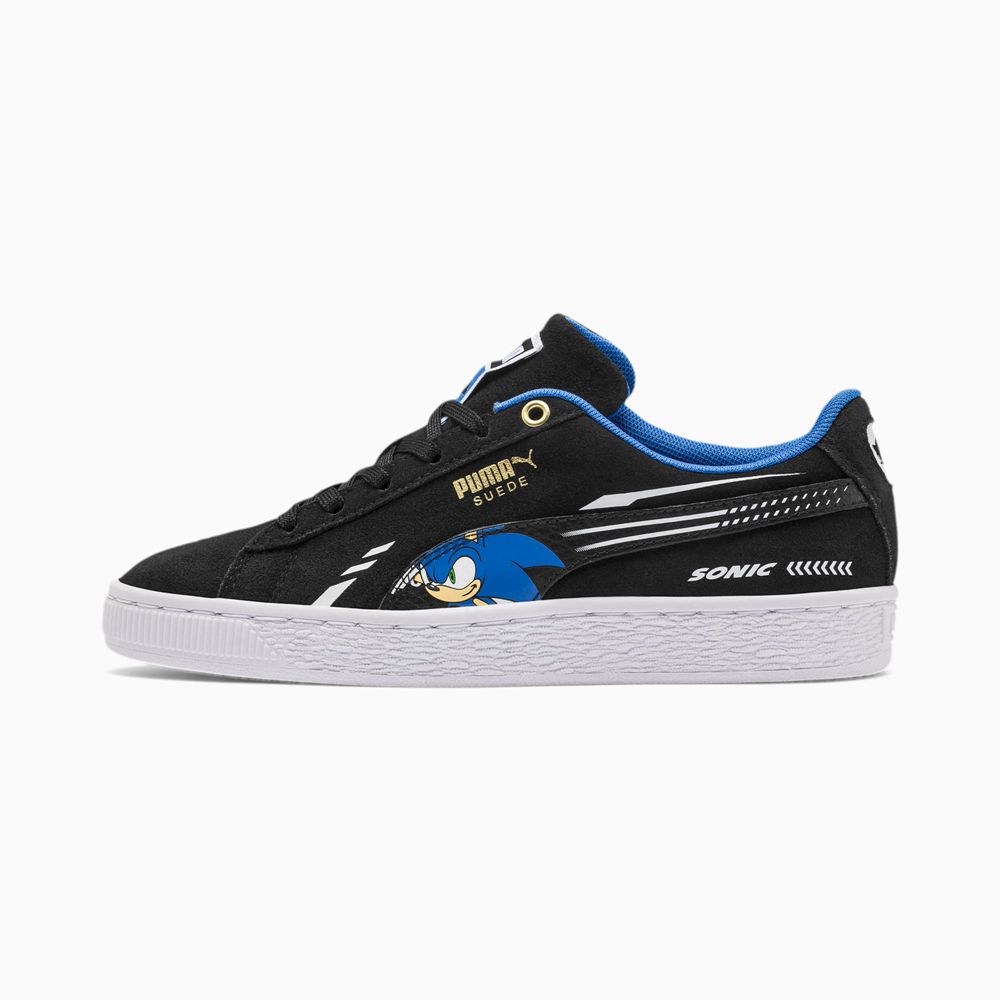 Puma x SONIC Suede Lány Sportcipő - Fekete ( Hungary - DUALY4752 )